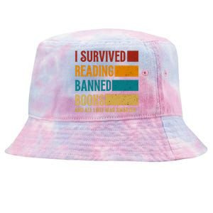 I Survived Reading Banned Books Book Lover Bookaholic Tie-Dyed Bucket Hat