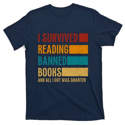 I Survived Reading Banned Books Book Lover Bookaholic T-Shirt