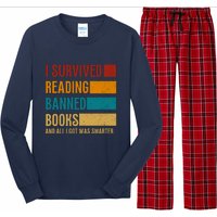 I Survived Reading Banned Books Book Lover Bookaholic Long Sleeve Pajama Set