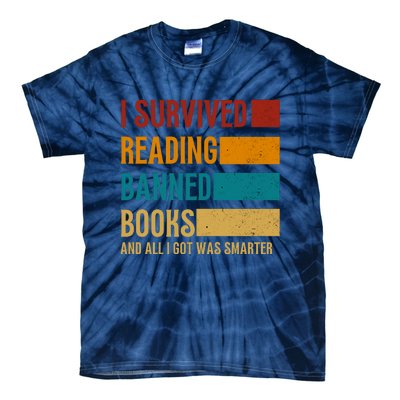 I Survived Reading Banned Books Book Lover Bookaholic Tie-Dye T-Shirt