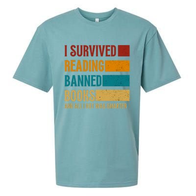 I Survived Reading Banned Books Book Lover Bookaholic Sueded Cloud Jersey T-Shirt