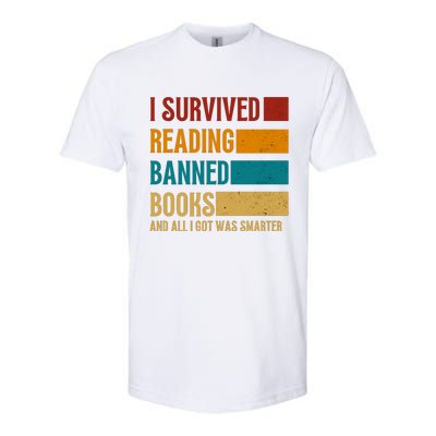 I Survived Reading Banned Books Book Lover Bookaholic Softstyle CVC T-Shirt