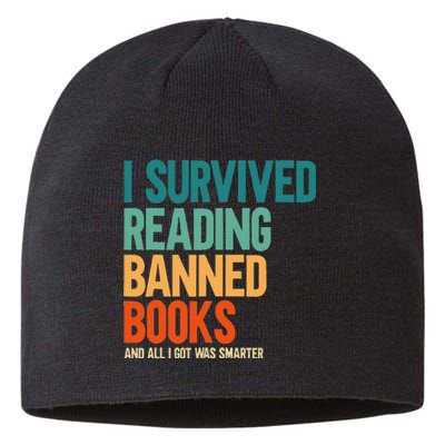 I Survived Reading Banned Books Book Lover Bookaholic Sustainable Beanie