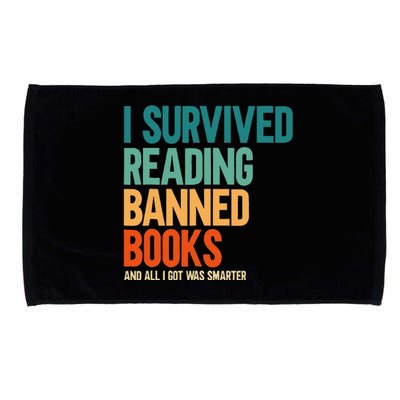 I Survived Reading Banned Books Book Lover Bookaholic Microfiber Hand Towel