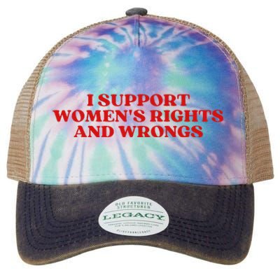 I Support Rights And Wrongs Aesthetic Legacy Tie Dye Trucker Hat