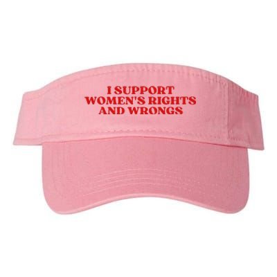 I Support Rights And Wrongs Aesthetic Valucap Bio-Washed Visor