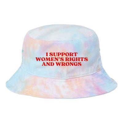 I Support Rights And Wrongs Aesthetic Tie Dye Newport Bucket Hat