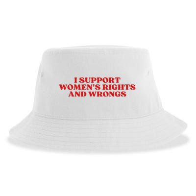 I Support Rights And Wrongs Aesthetic Sustainable Bucket Hat