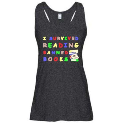 I Survived Reading Banned Books Teacher Librarian Bookworm Ladies Essential Flowy Tank