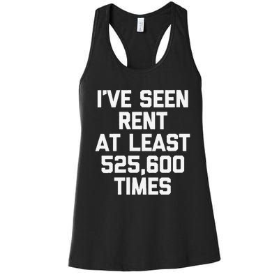 IVe Seen Rent At Least 525600 Times Funny Musical Theatre Women's Racerback Tank