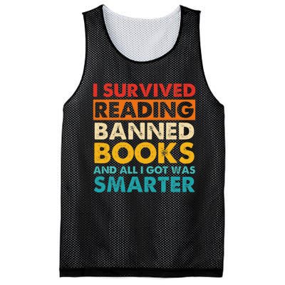 I Survived Reading Banned Books And All I Got Was Smarter Mesh Reversible Basketball Jersey Tank