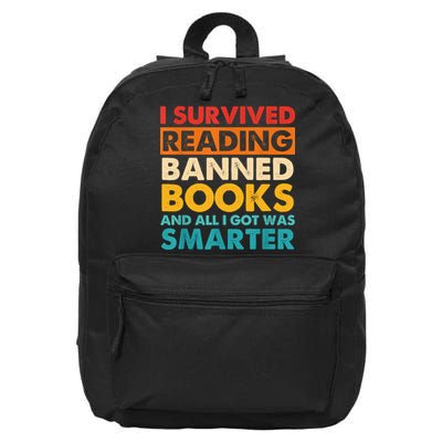 I Survived Reading Banned Books And All I Got Was Smarter 16 in Basic Backpack