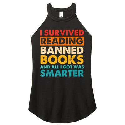 I Survived Reading Banned Books And All I Got Was Smarter Women's Perfect Tri Rocker Tank