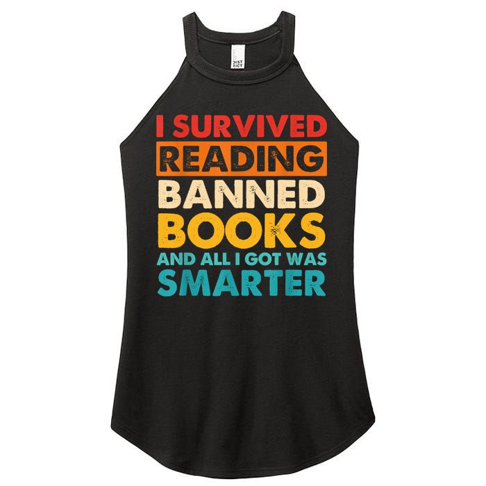 I Survived Reading Banned Books And All I Got Was Smarter Women's Perfect Tri Rocker Tank