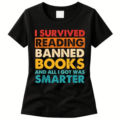 I Survived Reading Banned Books And All I Got Was Smarter Womens T-Shirt