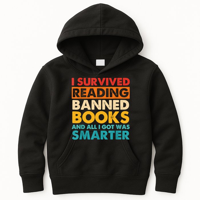 I Survived Reading Banned Books And All I Got Was Smarter Kids Hoodie