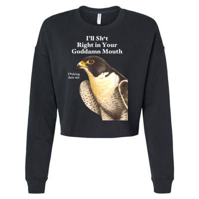 I’Ll Sht Right In Your Goddamn Mouth Funny Saying Quote Cropped Pullover Crew