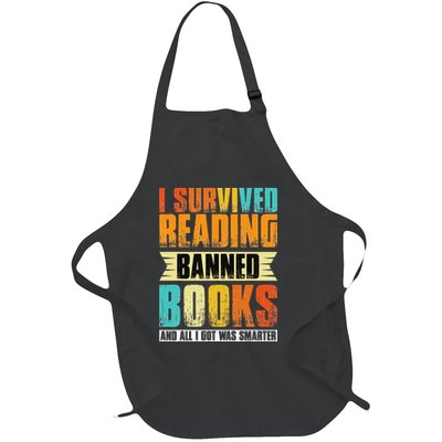 I Survived Reading Banned Books And All I Got Was Smarter Full-Length Apron With Pockets
