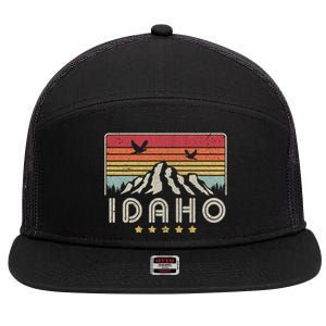 Idaho Shirt. Retro Style ID, USA 7 Panel Mesh Trucker Snapback Hat