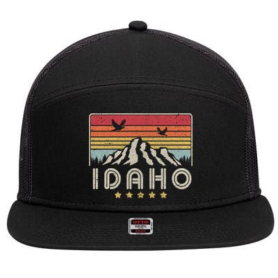 Idaho Shirt. Retro Style ID, USA 7 Panel Mesh Trucker Snapback Hat