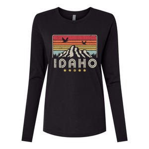 Idaho Shirt. Retro Style ID, USA Womens Cotton Relaxed Long Sleeve T-Shirt