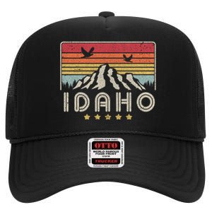 Idaho Shirt. Retro Style ID, USA High Crown Mesh Back Trucker Hat