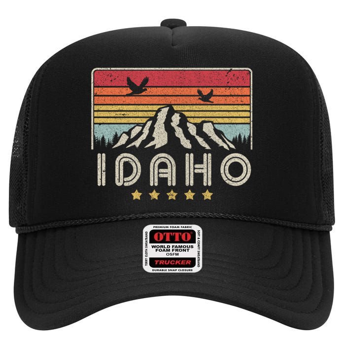 Idaho Shirt. Retro Style ID, USA High Crown Mesh Back Trucker Hat