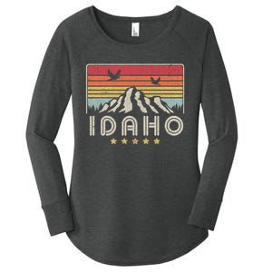 Idaho Shirt. Retro Style ID, USA Women's Perfect Tri Tunic Long Sleeve Shirt