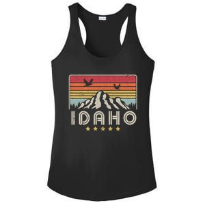 Idaho Shirt. Retro Style ID, USA Ladies PosiCharge Competitor Racerback Tank