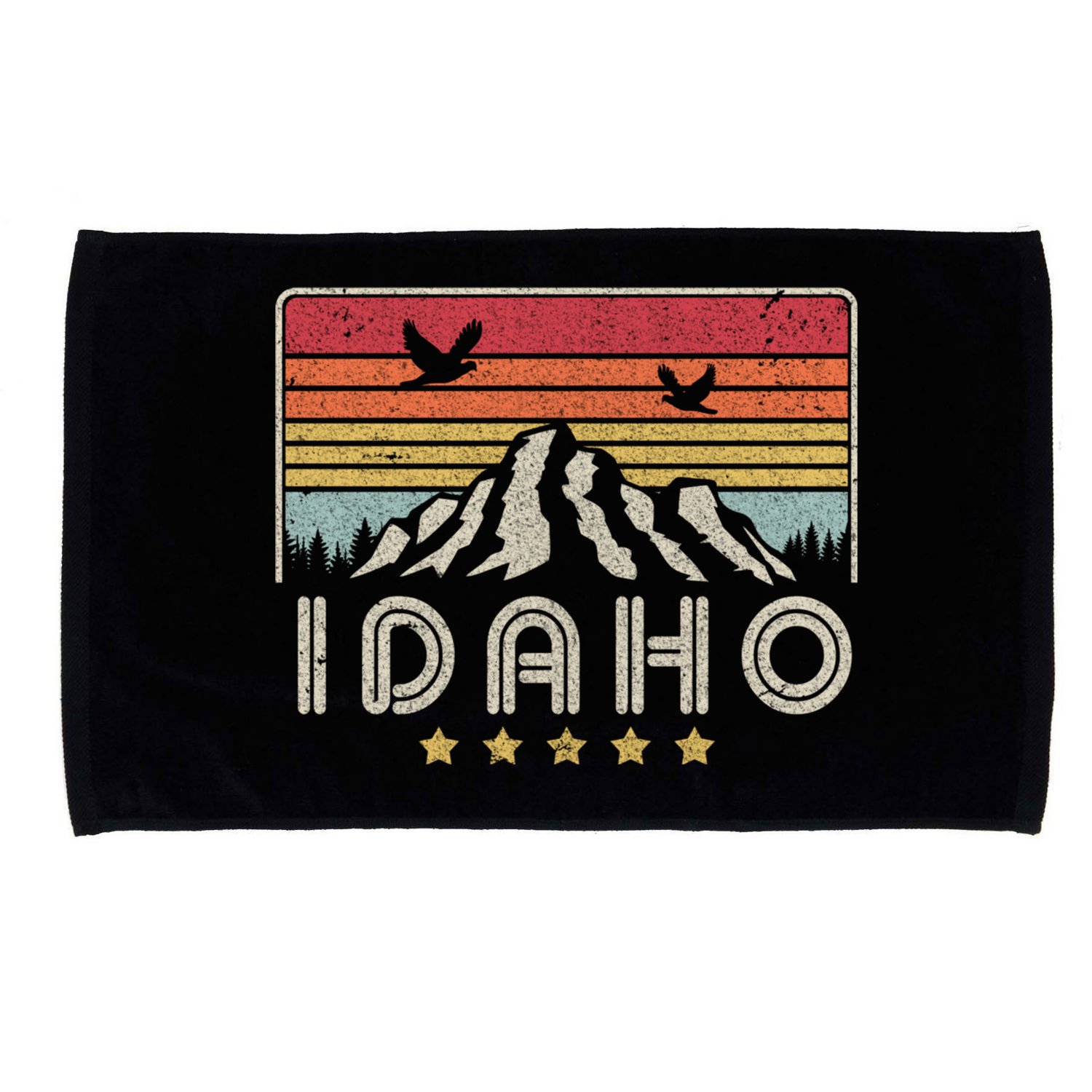 Idaho Shirt. Retro Style ID, USA Microfiber Hand Towel
