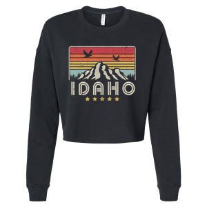 Idaho Shirt. Retro Style ID, USA Cropped Pullover Crew