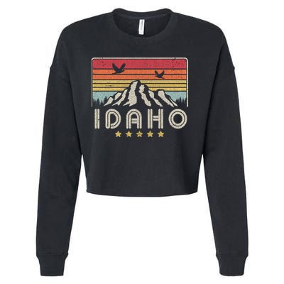 Idaho Shirt. Retro Style ID, USA Cropped Pullover Crew
