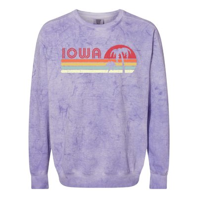 Iowa Shirt. Retro Style IA, USA Colorblast Crewneck Sweatshirt