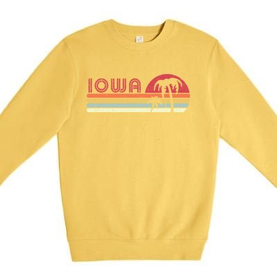 Iowa Shirt. Retro Style IA, USA Premium Crewneck Sweatshirt