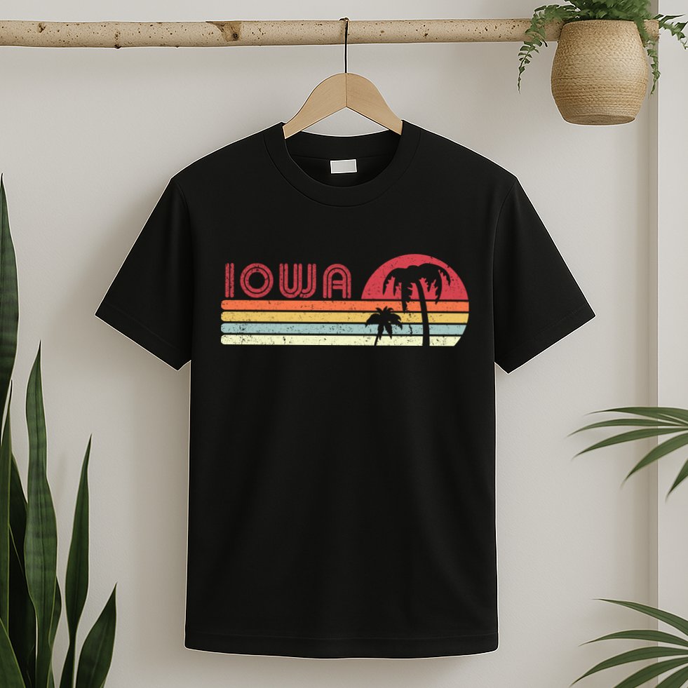 Iowa Shirt. Retro Style IA, USA T-Shirt