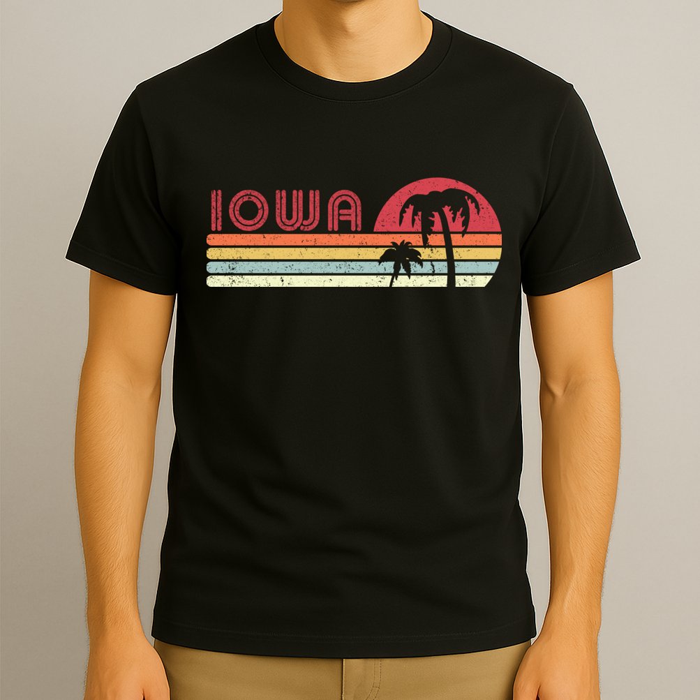 Iowa Shirt. Retro Style IA, USA T-Shirt