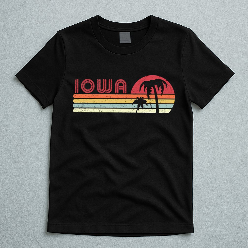 Iowa Shirt. Retro Style IA, USA T-Shirt
