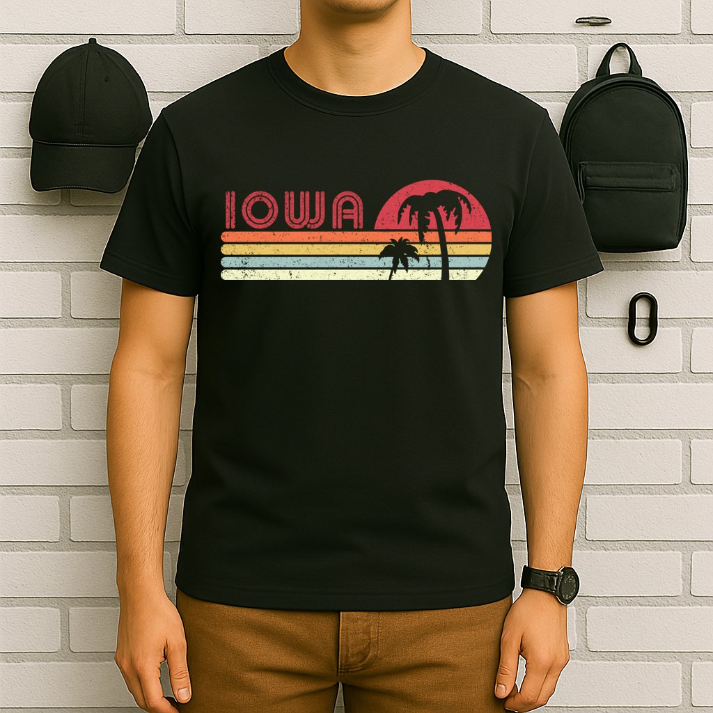 Iowa Shirt. Retro Style IA, USA T-Shirt