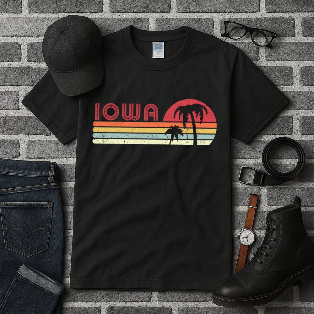 Iowa Shirt. Retro Style IA, USA Tall T-Shirt