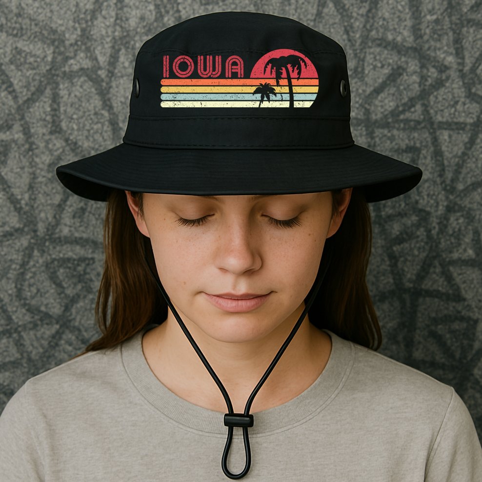 Iowa Shirt. Retro Style IA, USA Bucket Hat