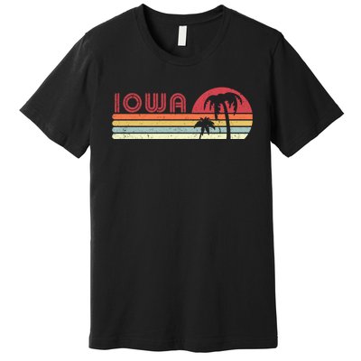 Iowa Shirt. Retro Style IA, USA Premium T-Shirt