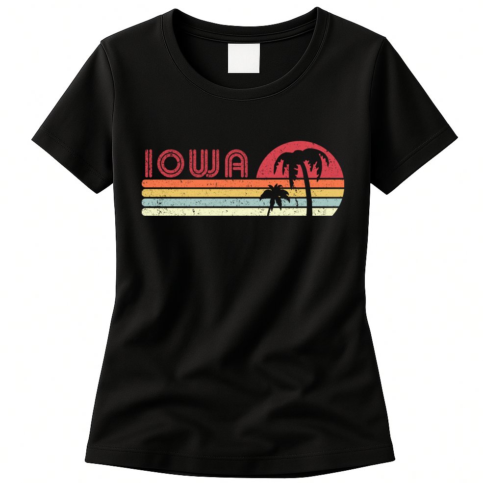 Iowa Shirt. Retro Style IA, USA Womens T-Shirt