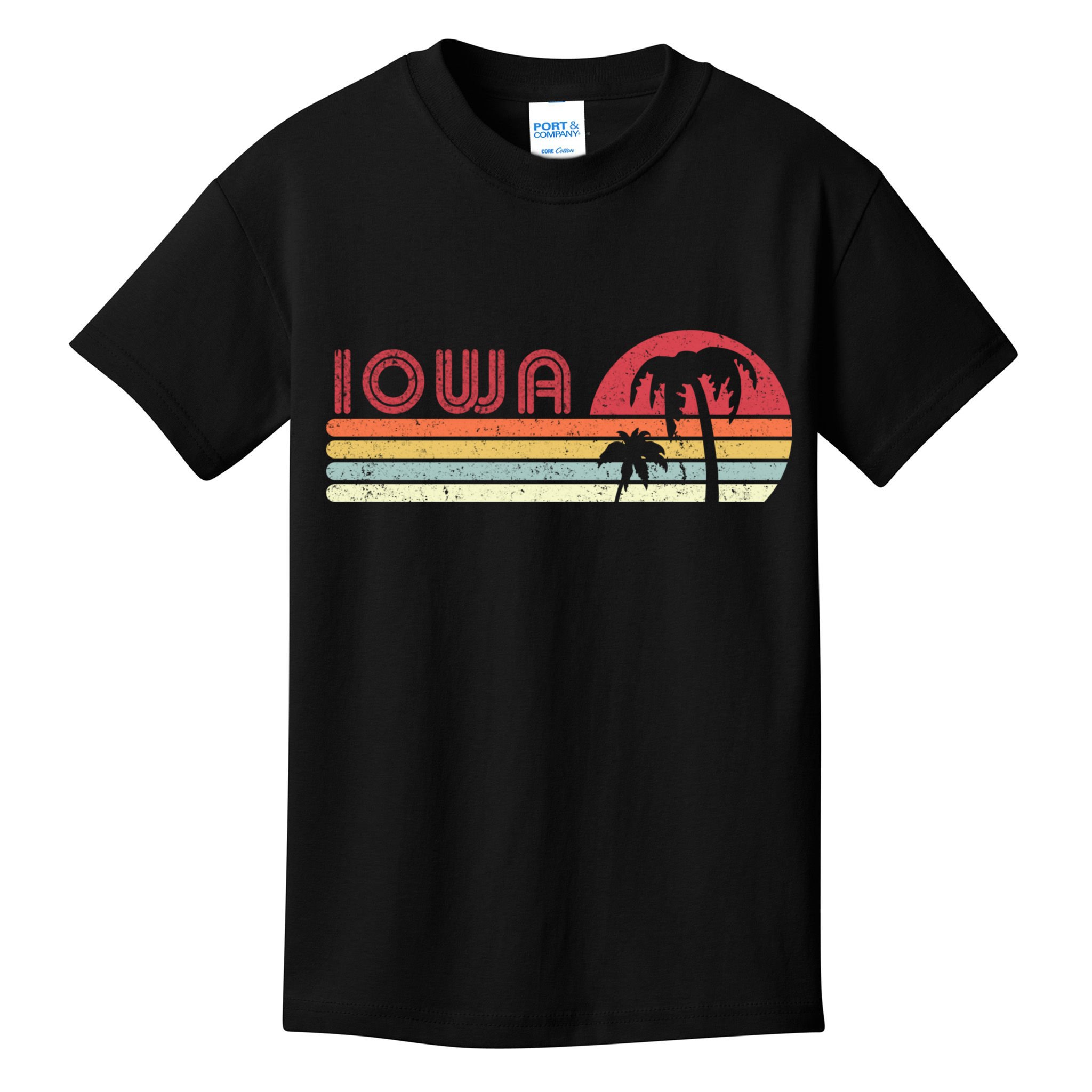 Iowa Shirt. Retro Style IA, USA Kids T-Shirt