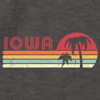 Iowa Shirt. Retro Style IA, USA Vector Backpack