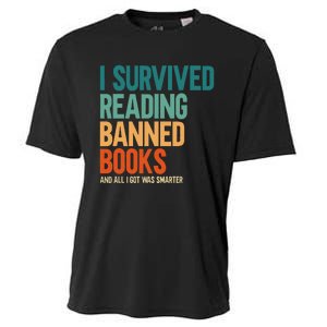 I Survived Reading Banned Books Book Lover Bookaholic Cooling Performance Crew T-Shirt