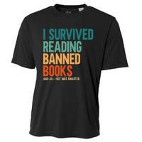 I Survived Reading Banned Books Book Lover Bookaholic Cooling Performance Crew T-Shirt