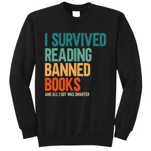 I Survived Reading Banned Books Book Lover Bookaholic Sweatshirt