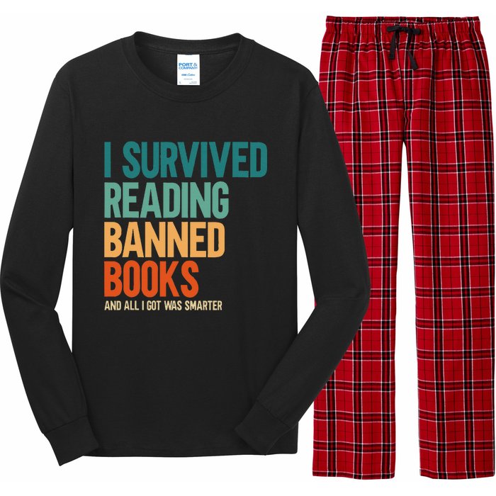 I Survived Reading Banned Books Book Lover Bookaholic Long Sleeve Pajama Set