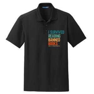 I Survived Reading Banned Books Book Lover Bookaholic Dry Zone Grid Polo