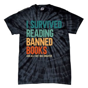 I Survived Reading Banned Books Book Lover Bookaholic Tie-Dye T-Shirt